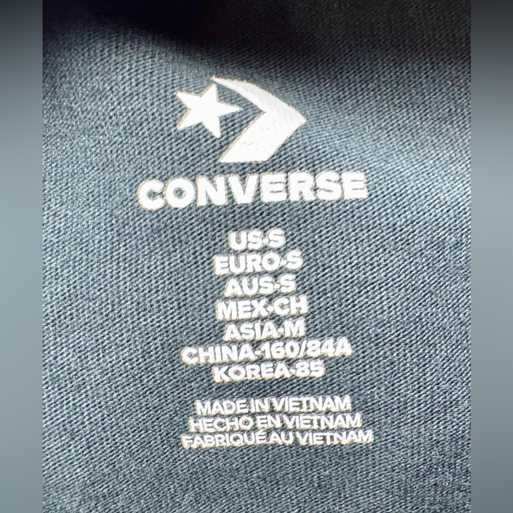 Converse Black Logo Cropped Tee #1039 - Picture 9 of 11